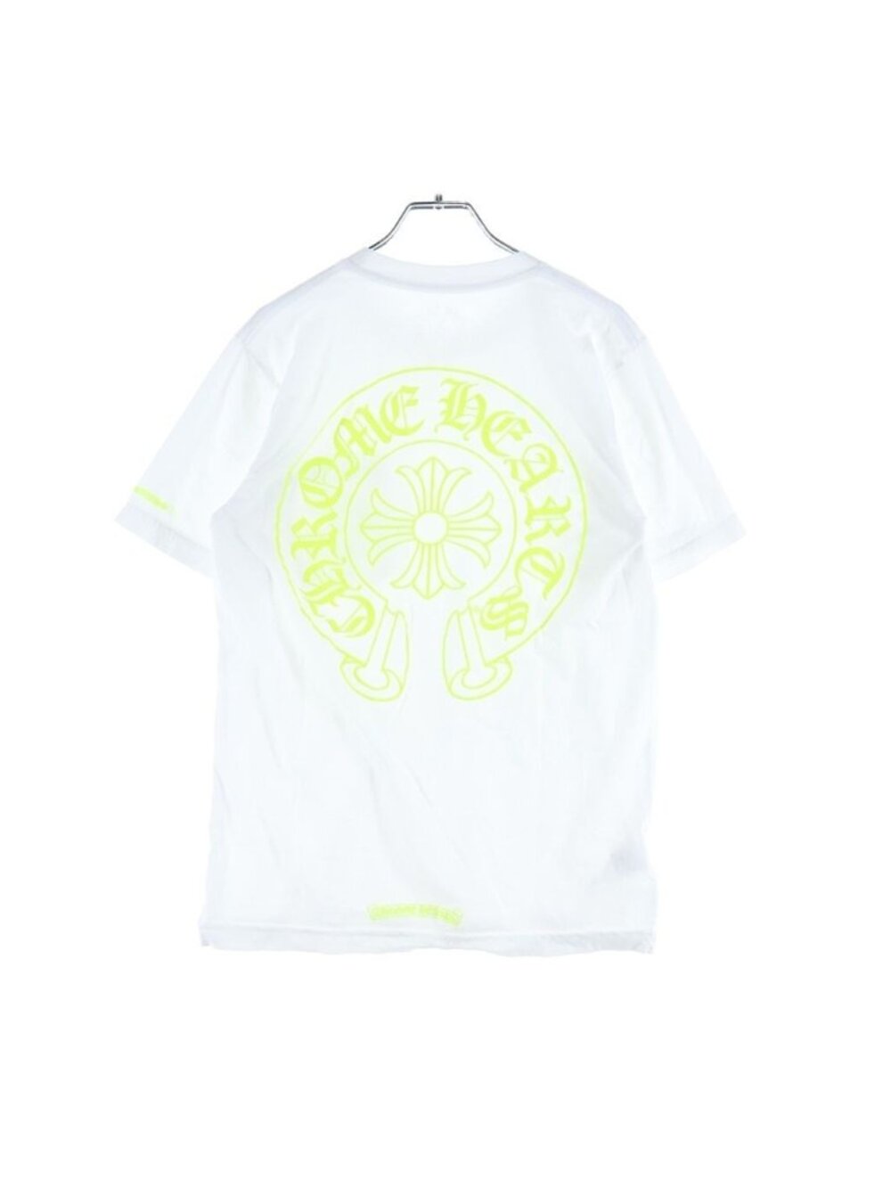 Chrome Hearts Horseshoe Logo Pocket T-Shirt White Neon Yellow